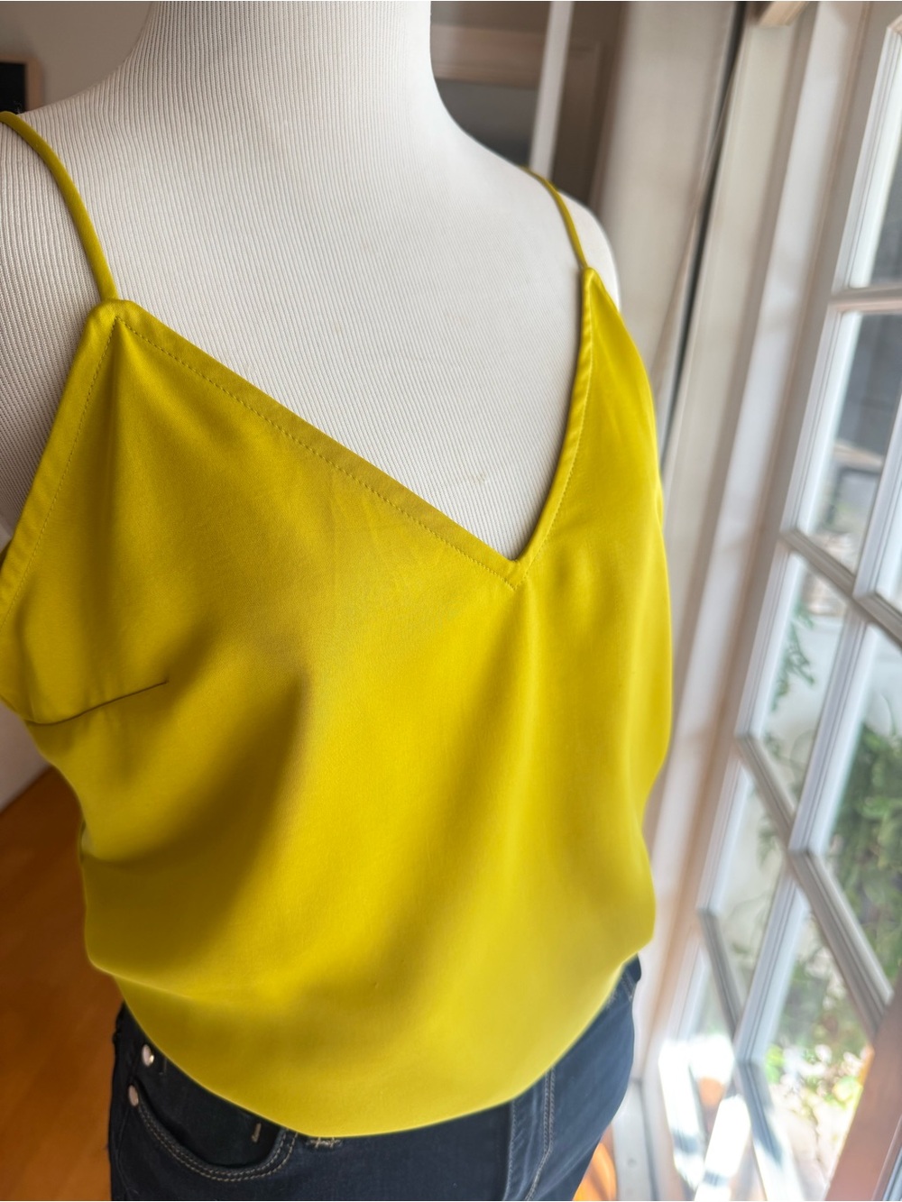 Bright Yellow chartreuse Spaghetti Strap Women's Cami Top A New Day